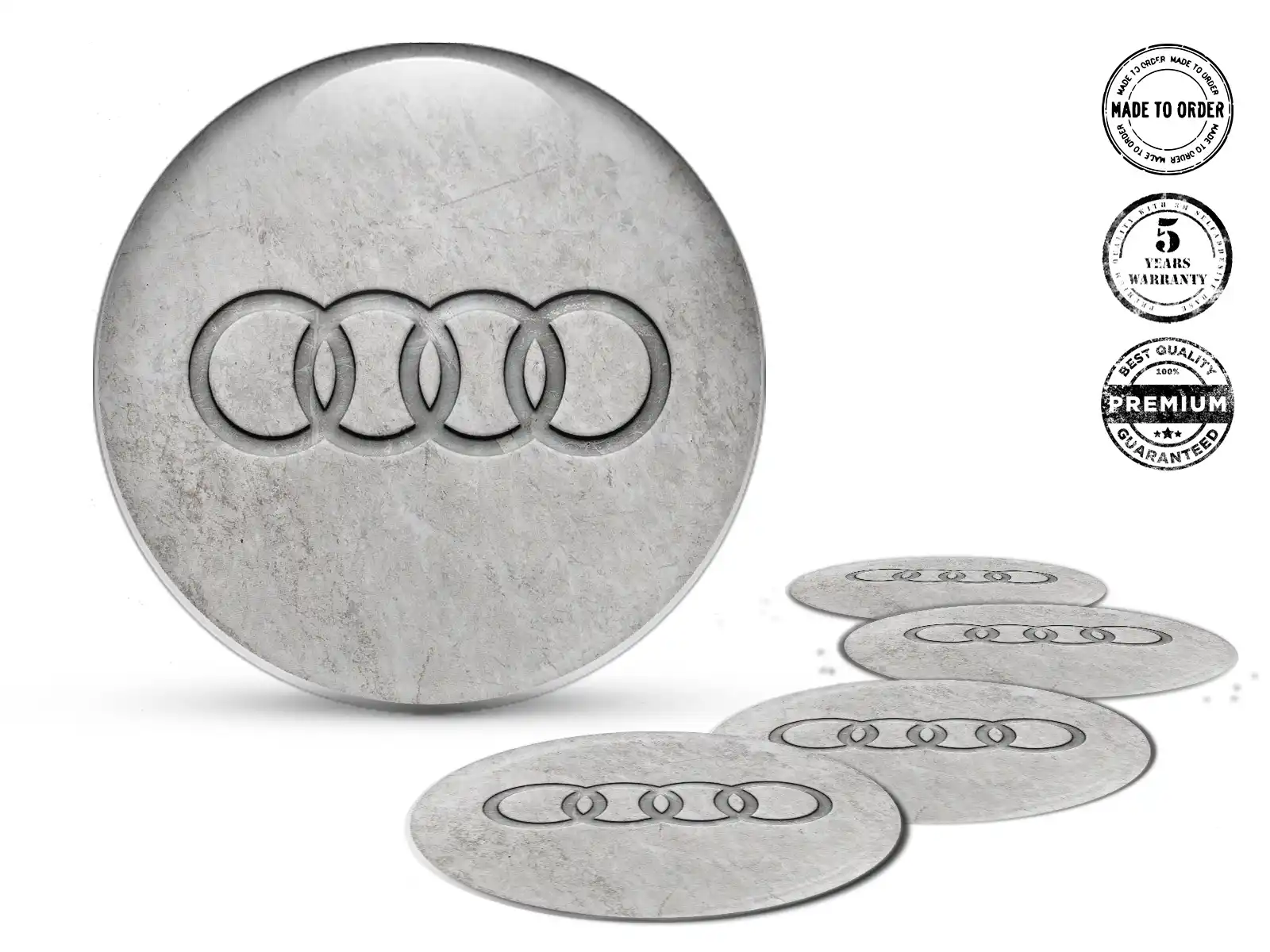 Audi Logos Bombados Custom Emblema de Rueda Edición